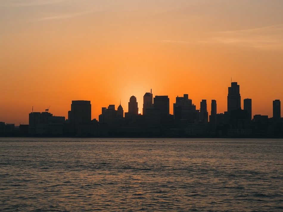 New York at sunset