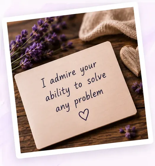A handwritten love note