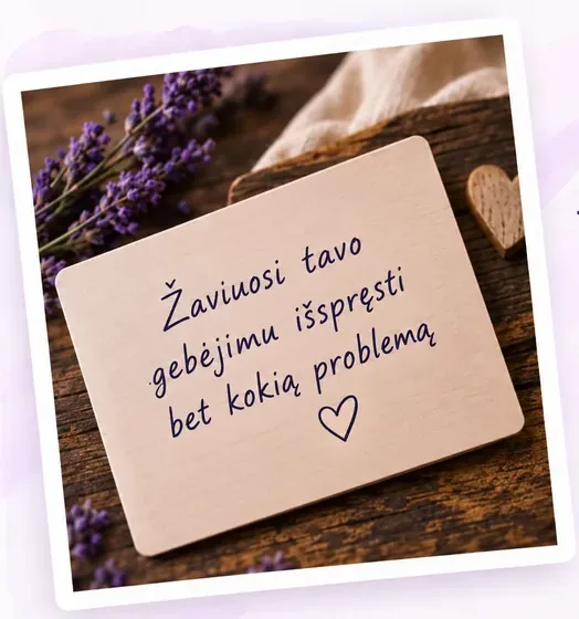 Raštelis su ranka rašyta žinute